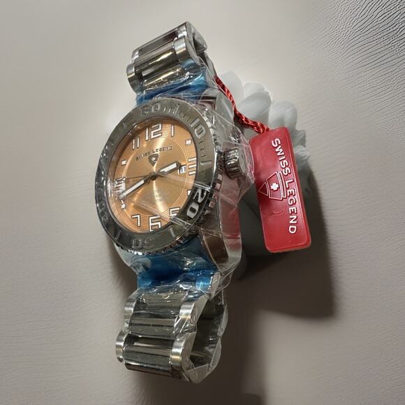 NEW RARE Swiss Legend Automatic Men’s Watch SL-90020-99 Orange w/ Winder Case main image 7